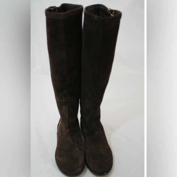 J.CREW HARPER SUEDE TALL BOOTS Size 9 ESTATE BROWN RIDING - Picture 2 of 6